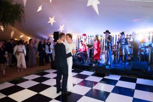 Black & White dance floor in Traditional Marquee
