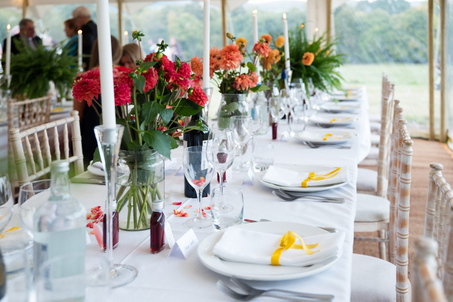 Beautifully laid tables • The Marquee Hire Company